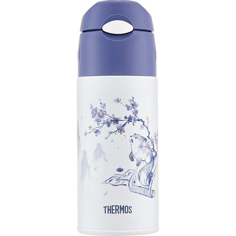 26日0点：膳魔师（THERMOS） 吸管保温杯400毫升 316 TCMI-400S-GP(青花II) 109元（叠