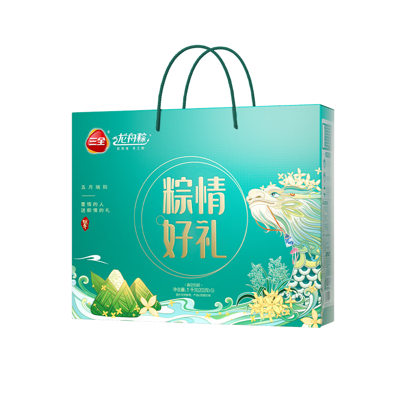 三全 粽子大肉粽甜粽子 公粽情好礼礼粽1000g*3件 87.3元（合29.1元/件）