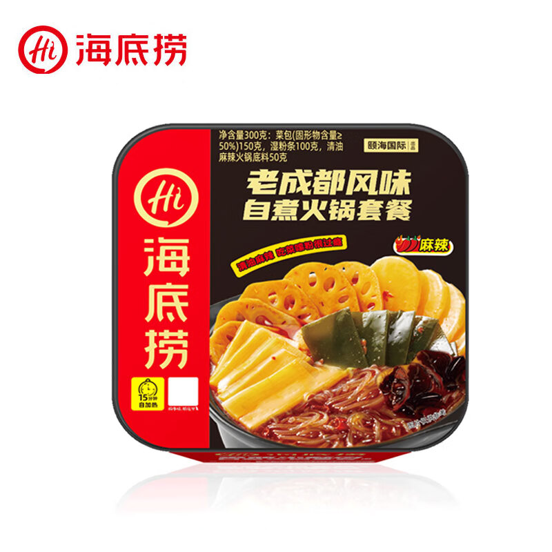 海底捞 自热火锅 老成都风味300g 任选3件 29.7元（合9.9元/件）