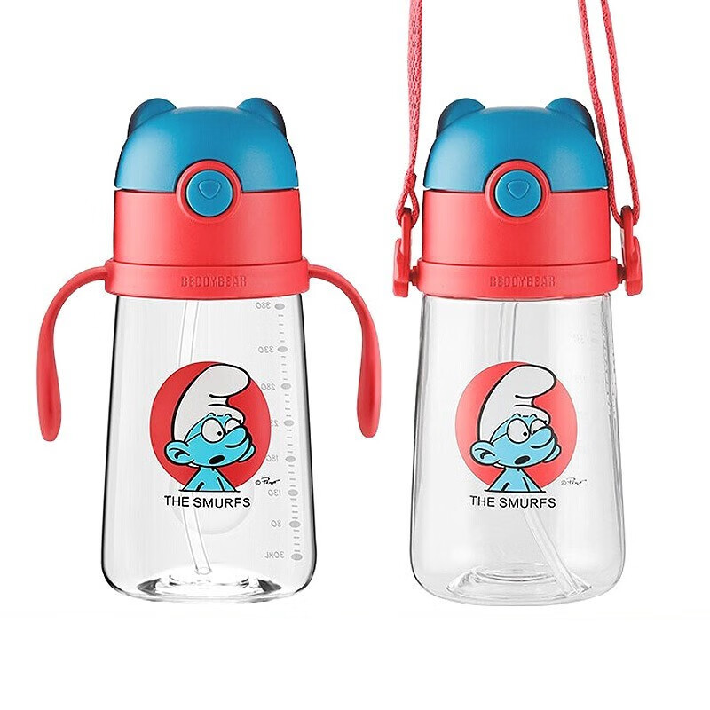 BEDDYBEAR 杯具熊 儿童水杯吸管杯宝宝幼儿园防摔婴儿夏季便携水壶透明学饮