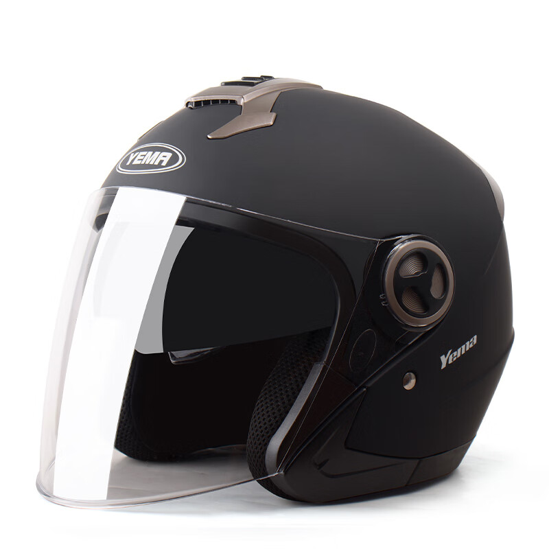 YEMA 野马 3C认证623S电动车头盔 四季通用 均码 亚黑配透明镜片 139元（需用券