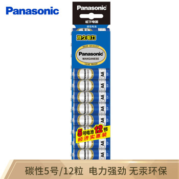 88VIP：Panasonic 松下 5号12节高能无汞碳性五号电池儿童玩具遥控器 AA 5.91元