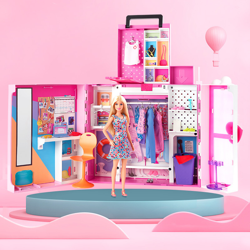 Barbie 芭比 的衣橱系列 HGX57 双层梦幻衣橱 芭比娃娃 329.55元（需用券）