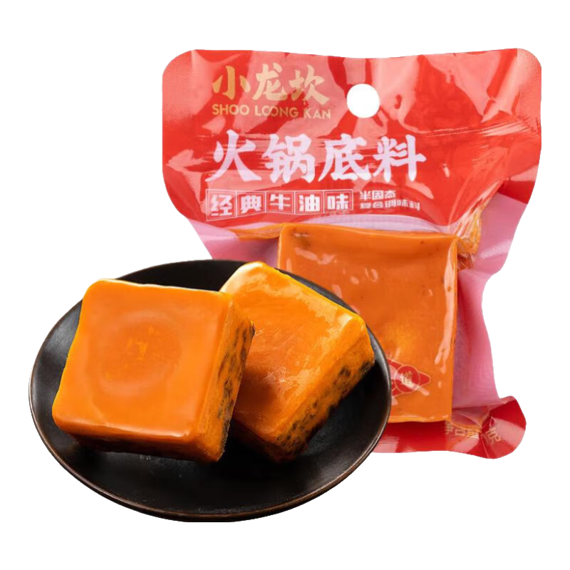 小龙坎 牛油火锅底料 80g*5颗 14.9元（需领券）