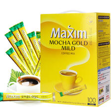 Maxim 麦馨 韩国进口咖啡100条装 麦馨摩卡咖啡Maxim三合一速溶咖啡粉1200g 55元