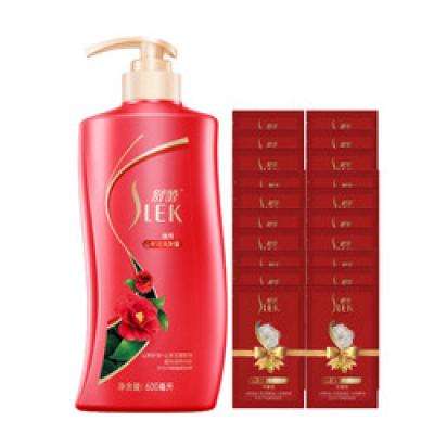 88VIP：SLEK 舒蕾 山茶花焗油莹亮滋养洗发露600ml+袋装6ml*20 18.9元