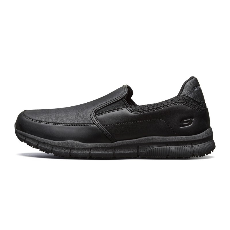 SKECHERS 斯凯奇 WORK系列 男士休闲皮鞋 77157 黑色 41 548元