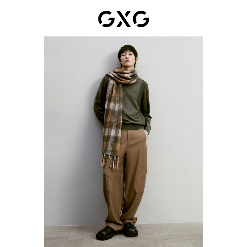 GXG 男装商场同款经典绿色中高领毛衫2022年冬季新品 134.5元（需买3件，共403.