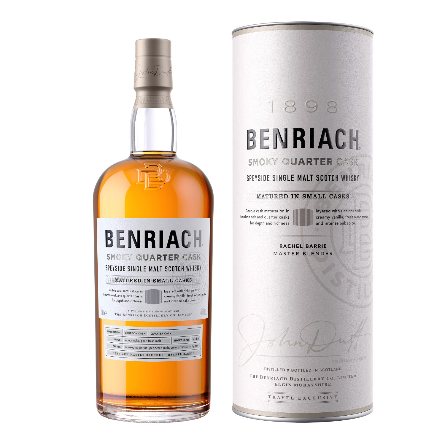 BENRIACH 本利亚克 班瑞克烟熏四分之一桶单一麦芽威士忌 1000ml 300元（需用券