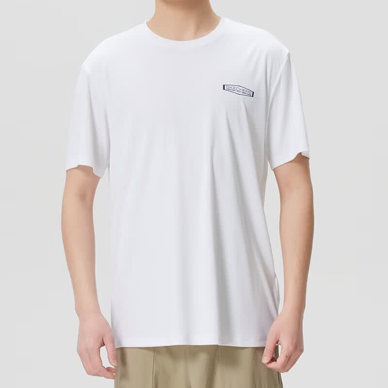 斯凯奇 男装夏季休闲短袖T恤 P226M155-0019 45.9元