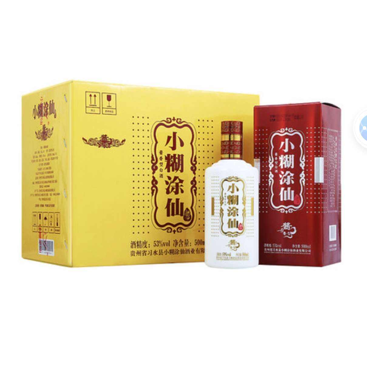 Plus会员:小糊涂仙 普酱 酱香型白酒 53度 500ml*6瓶 整箱装 贵州 548.97元（概率