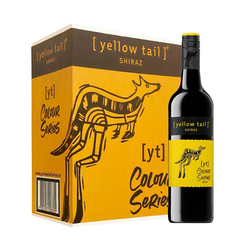 黄尾袋鼠 缤纷系列 西拉红葡萄酒智利版 750ml*6瓶 整箱装 221.2元（需用券）