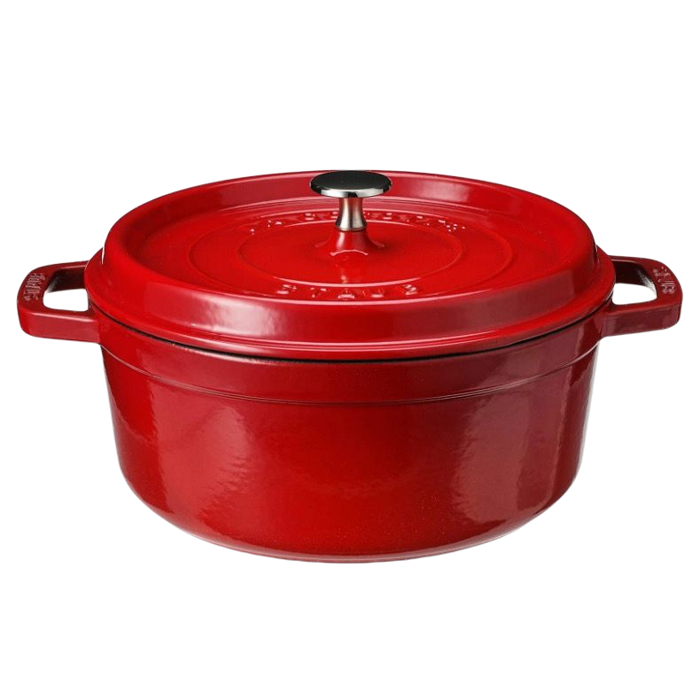 staub 珐宝 法国进口珐琅铸铁锅双耳煲汤锅烹饪锅具 樱桃红24cm 40509-835 1198元