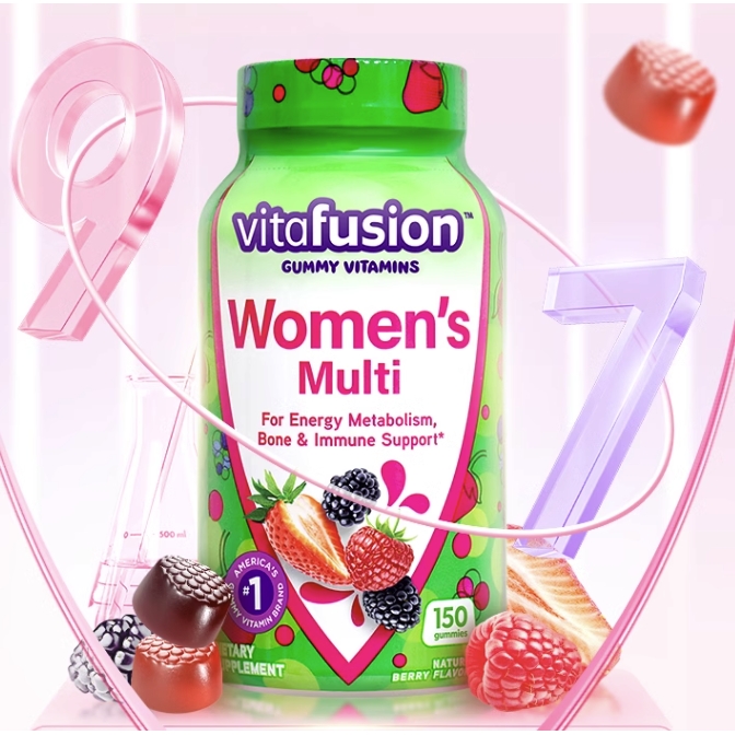 vitafusion 多种综合维生素b族软糖 150粒 95元（需用券）