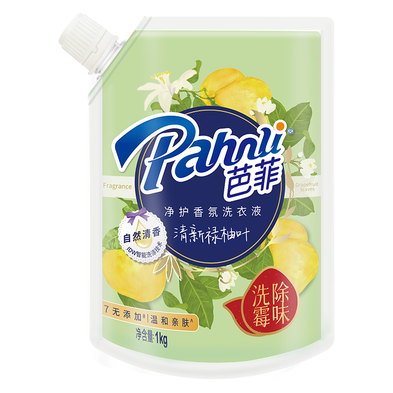 芭菲 香氛物语系列 持久留香 洗衣液 1kg袋装-柚子---5.92元