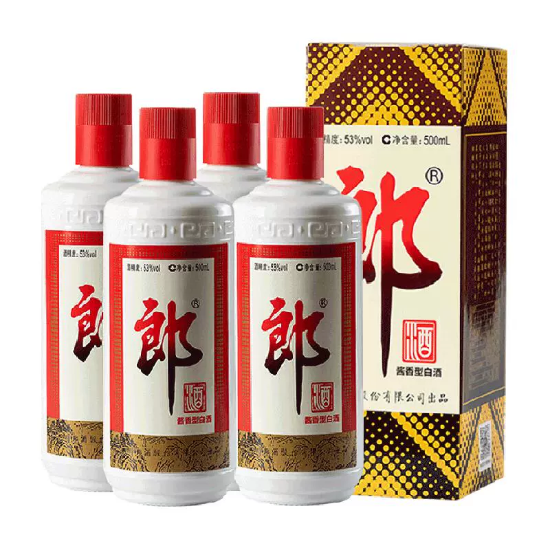 LANGJIU 郎酒 郎牌郎酒 53%vol 酱香型白酒 500ml*4瓶 ￥707.46