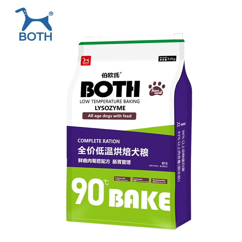BOTH 低温烘焙狗粮 鲜鹿肉菊苣配方(肠胃管理) 鲜肉犬粮6.8kg 108.8元（需用券