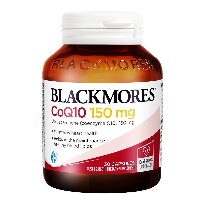 PLUS会员：BLACKMORES 澳佳宝 辅酶q10高浓度150mg高脂溶性好吸收 生物活性酶30粒/