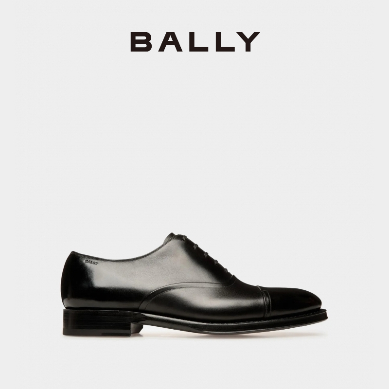 BALLY 巴利 24春夏黑色皮革男士牛津鞋6308054 9112元