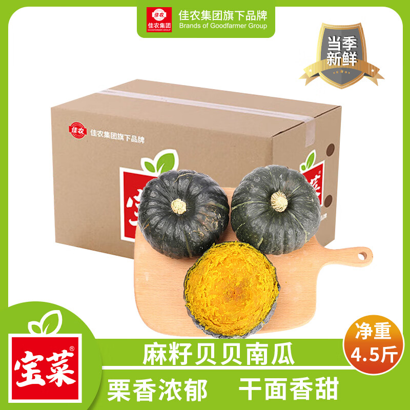 佳农 源头直发 贝贝南瓜 单果约250g+ 4.5斤 13.9元 - 清风线报