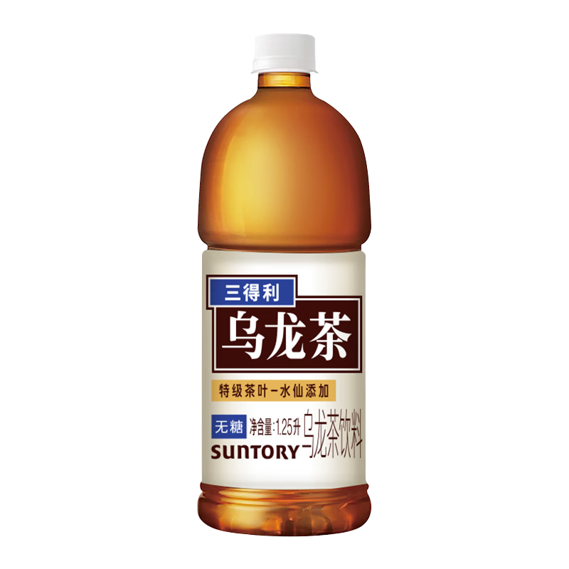 三得利 无糖乌龙茶饮料 0糖0脂0能量 1.25L*6瓶整箱分享装 49.13元（需用券）