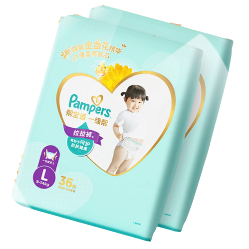 PLUS会员：Pampers 帮宝适 一级帮拉拉裤L72片 尿不湿尿裤成长裤 超薄透气 散热