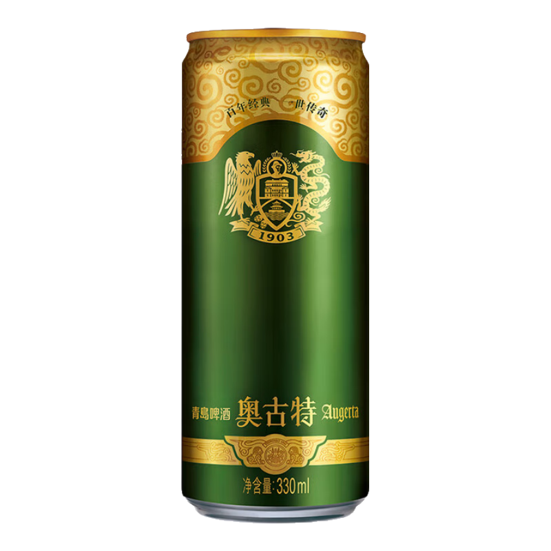 青岛啤酒 奥古特 330mL 24罐*2件 215元包邮（合107.5元/件）