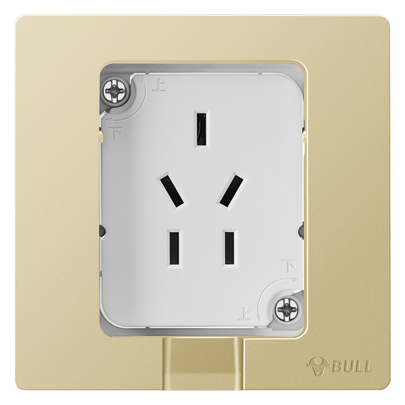 公牛 开关插座 嵌入式插座可调节空调冰箱隐藏插座GTBZ223金色五孔10A 0.1元