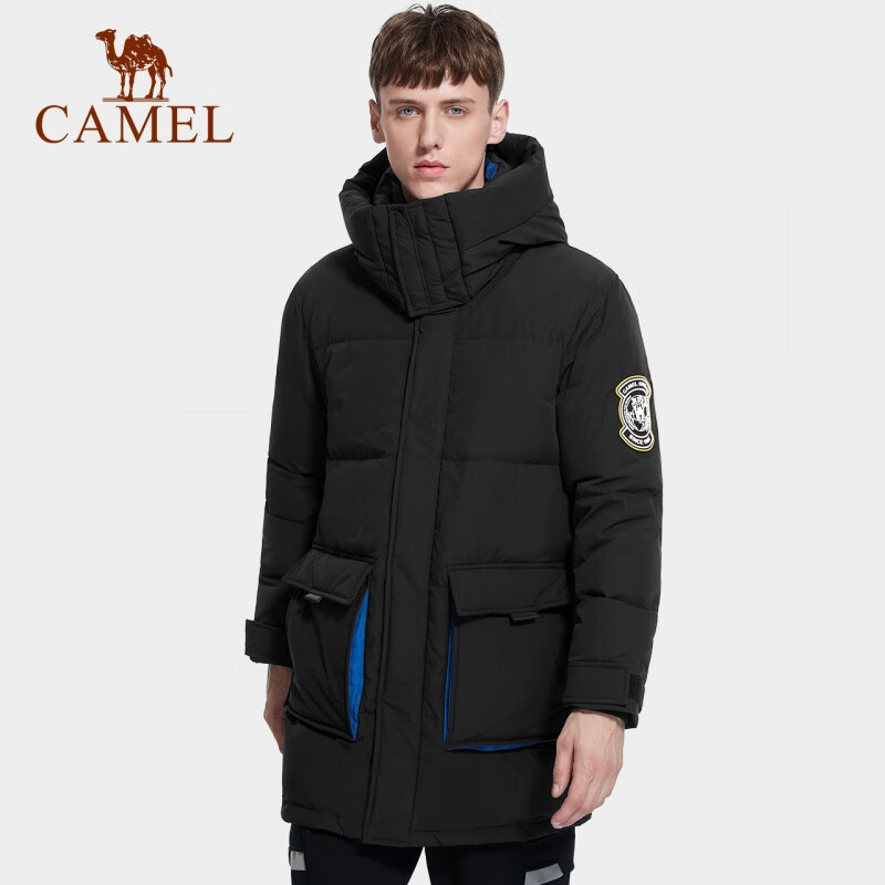 CAMEL 骆驼 户外中长款羽绒服冬季工装派克服 299元（需用券）