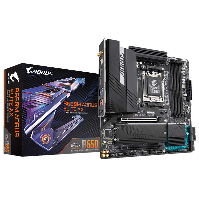 GIGABYTE 技嘉 AMD七CPUB650M/B650ECPUU B650M A ELITE AX R5 1869元