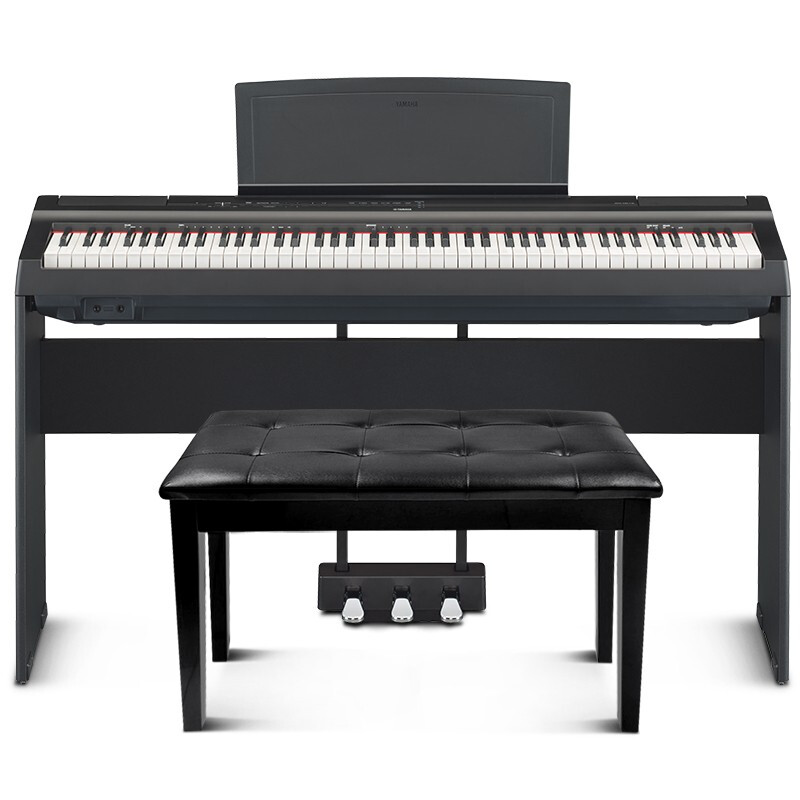 YAMAHA 雅马哈 P225电钢琴儿童成人初学88键电子钢琴重锤蓝牙智能键盘P125升级