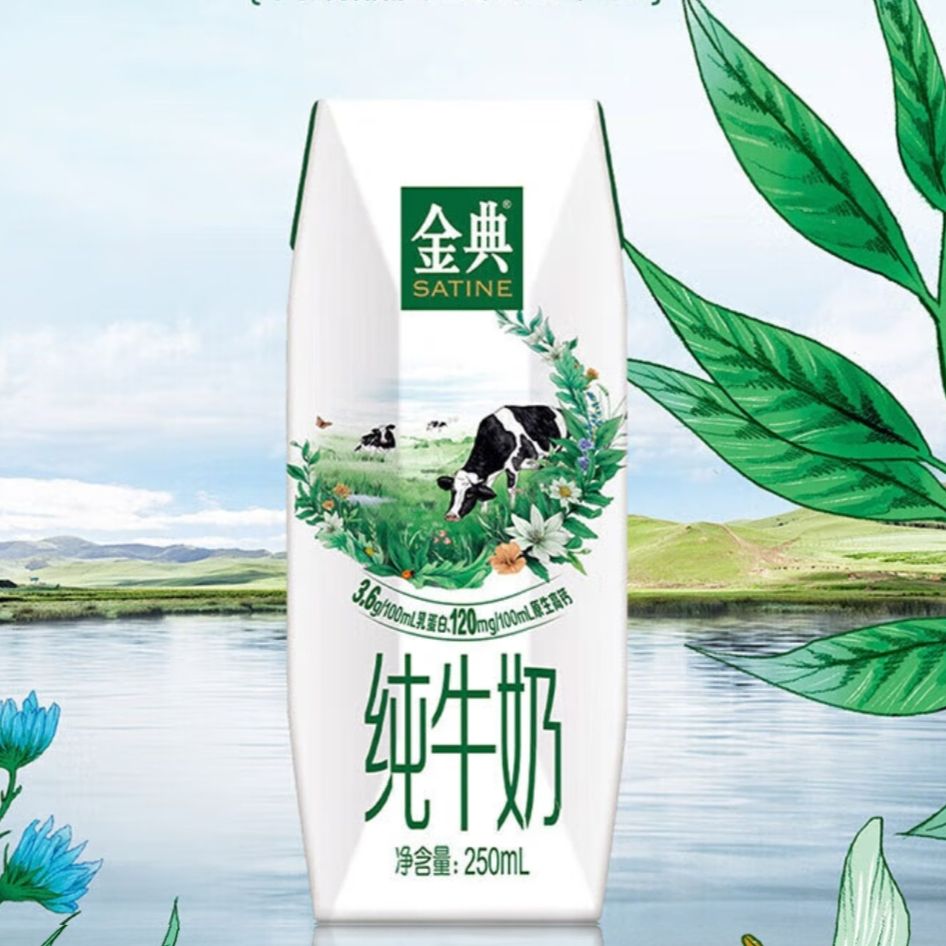 yili 伊利 SATINE 金典 纯牛奶 250ml*16盒*2箱 77元（需用券）