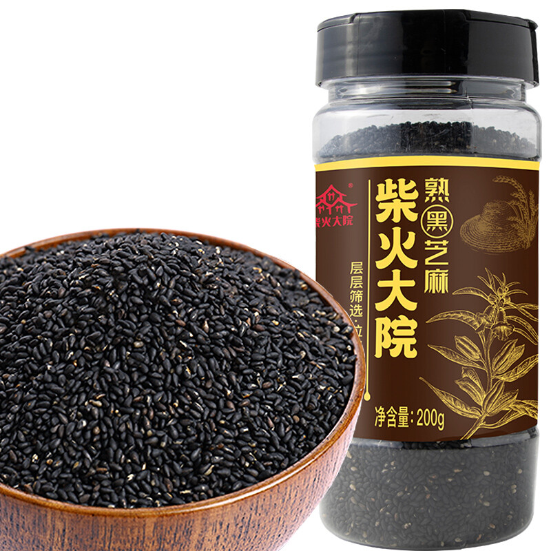 柴火大院 熟黑芝麻 200g 10.8元（需用券）