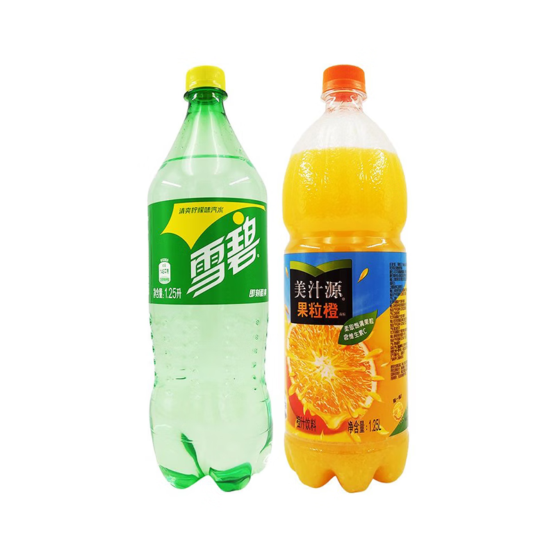 Coca-Cola 可口可乐 美汁源果粒橙+雪碧2瓶组合装y 1.25L*2瓶 8.8元