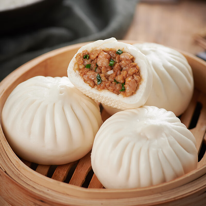 包道 [任选]鲜肉小笼包酸菜卤肉包子馅饼点心速冻食品早餐 轻享多汁肉包324g/袋*6个 24元 - 86线报