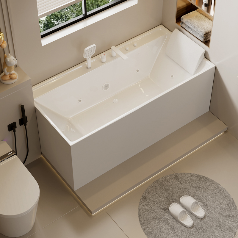 SSWW 浪鲸 卫浴 浴缸家用小户型亚克力方形浴缸卫生间独立缸按摩缸 2698.05元