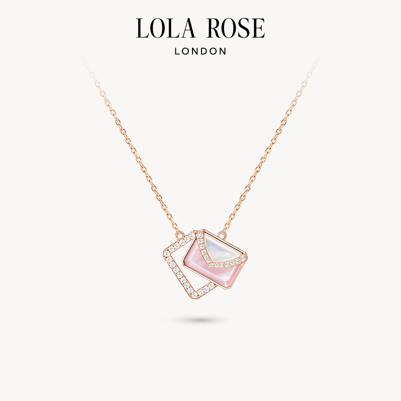 LOLA ROSE 情书项链 粉贝母 LR50811 836元