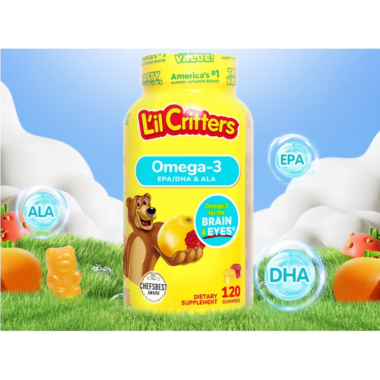L'il Critters 小熊糖 复合维生素叶黄素营养软糖 190粒*2 89元（需买2件，需用券