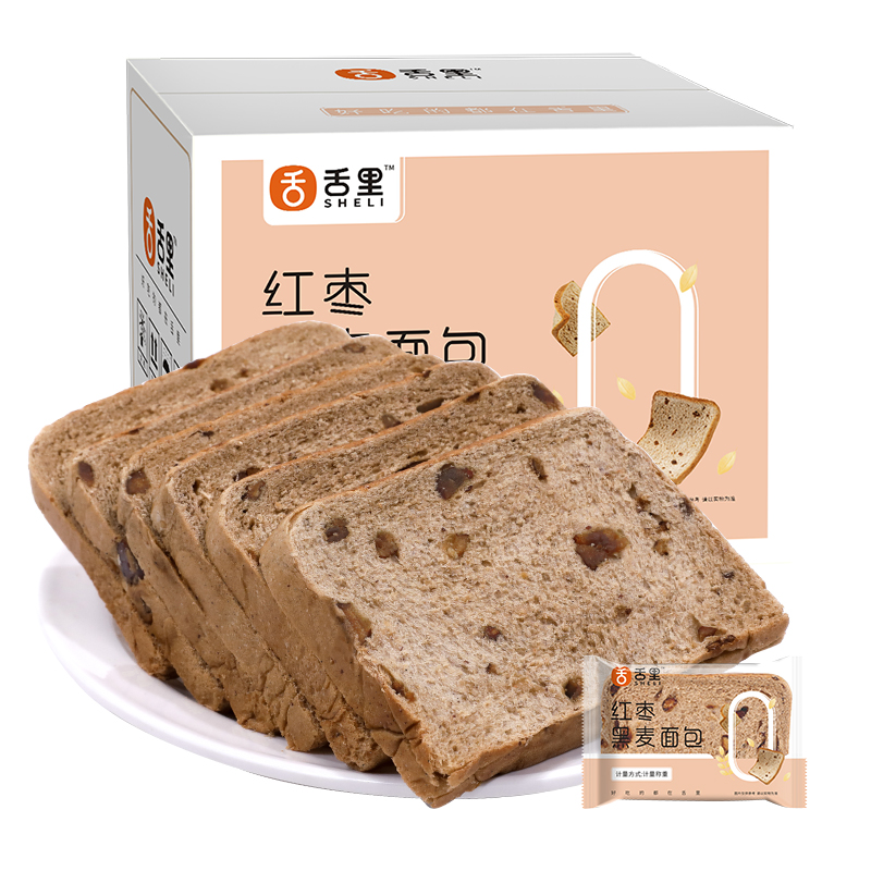 sheli 舌里 舍里红枣黑麦面包 1kg 8.66元（需买2件，需用券）