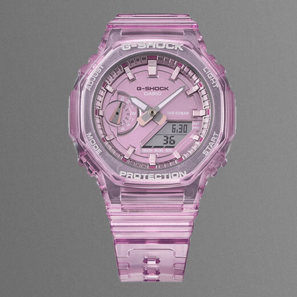 PLUS会员：CASIO 卡西欧 G-SHOCK 女士运动腕表 GMA-S2100SK-4APR 352.01元（需用券）