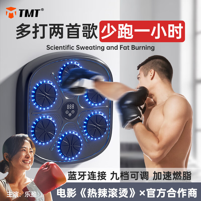 TMT 智能音乐拳击机拳击墙靶电子训练打拳击机器材居家用成人儿童反应 九