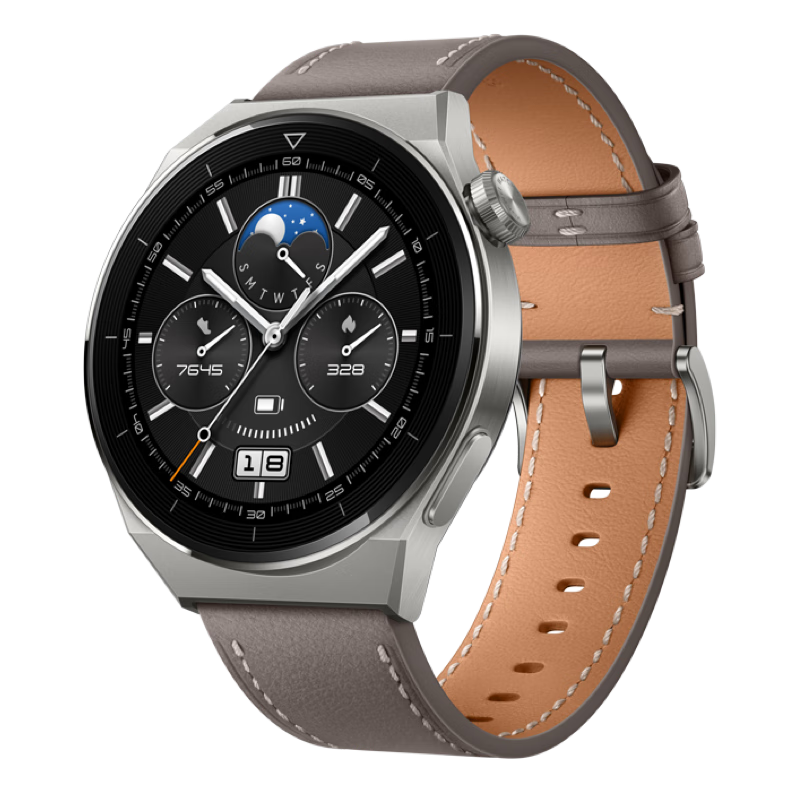PLUS会员：HUAWEI 华为 WATCH GT 3 Pro华为手表智能手表心脏健康时尚款灰色 1480.6