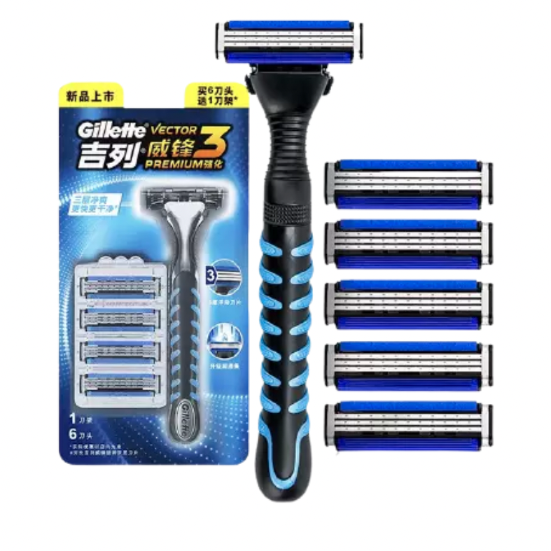 移动端：Gillette 吉列 威锋3强化手动剃须刀 1刀架+6刀头 38.9元