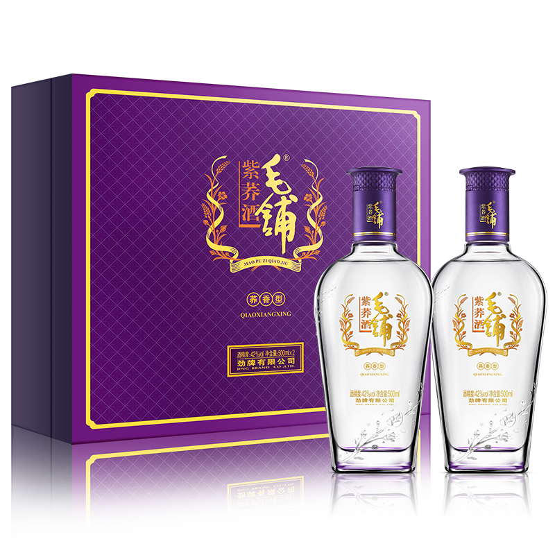 PLUS会员：劲牌MAO PU 毛铺 紫荞礼盒 42度 500mL*2瓶 白酒 363.22元包邮（需领券）