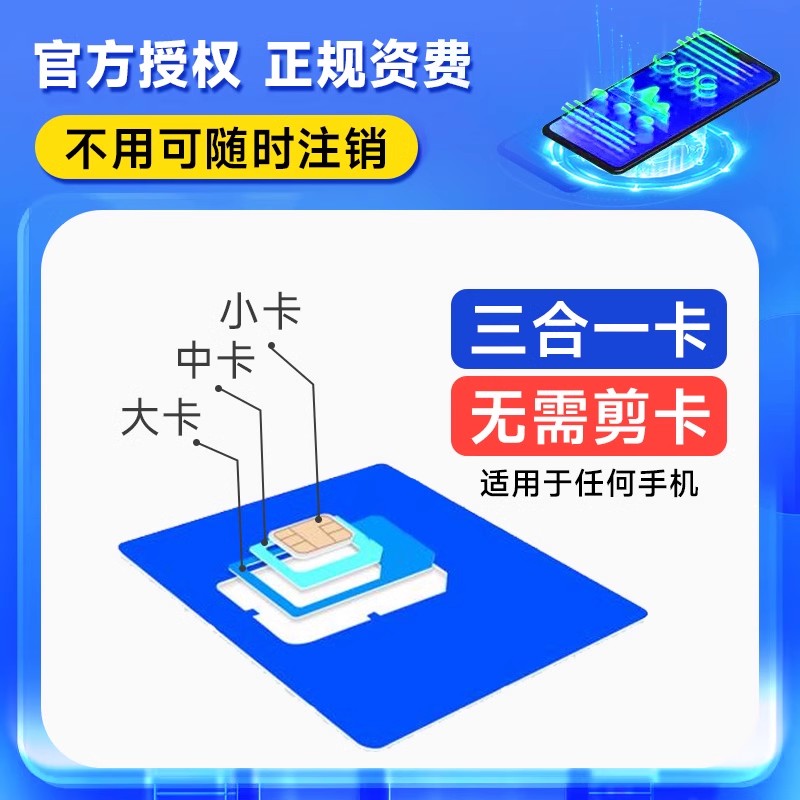 中国电信 中国广电卡电话卡全国通用不限速流量卡5G长期套餐收货地即归属