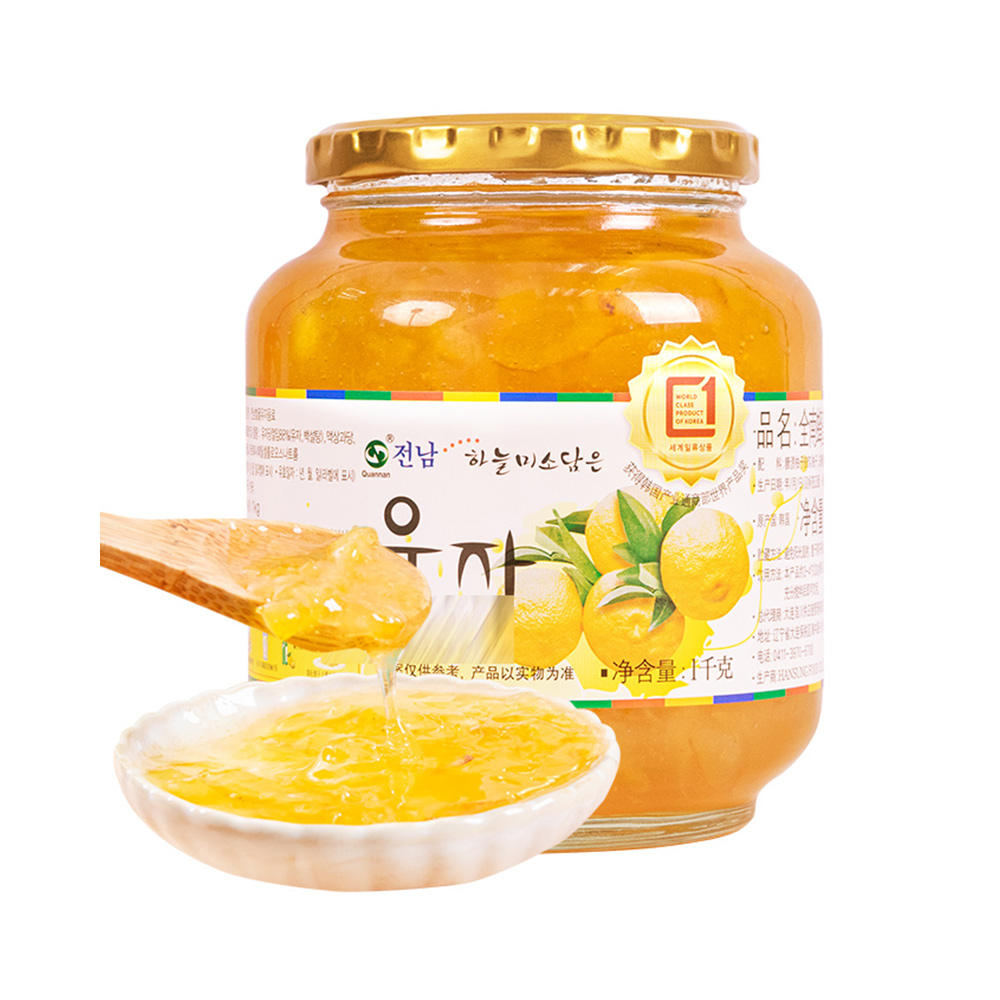 全楠 全南蜂蜜柚子茶1kg果酱冲饮果汁水果蜜茶饮料 39.8元（需用券）