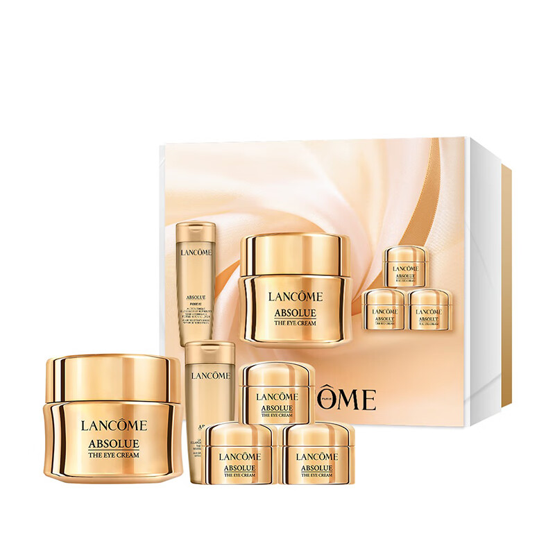 再降价、PLUS会员：LANCOME 兰蔻 新款菁纯眼霜 20ml+赠5ml*3+柔肤水50ml+乳霜5ml 814