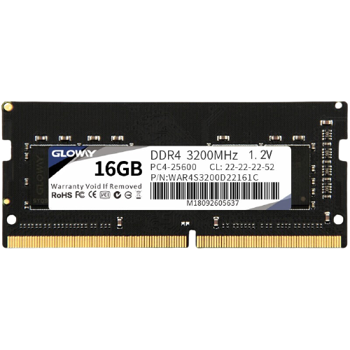 31日20点：GLOWAY 光威 战将系列 DDR4 3200MHz 笔记本内存 普条 黑色 16GB 189元