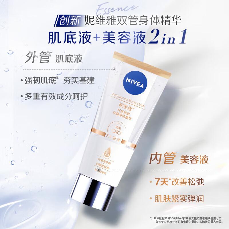 88VIP：NIVEA 妮维雅 光润焕亮双管果酸身体精华 200ml 66.44元