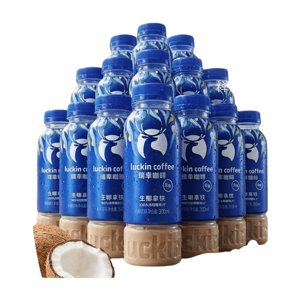 瑞幸咖啡 瑞幸生椰拿铁咖啡饮料300ml*15瓶装即饮中秋送礼整箱提神减脂 27年2